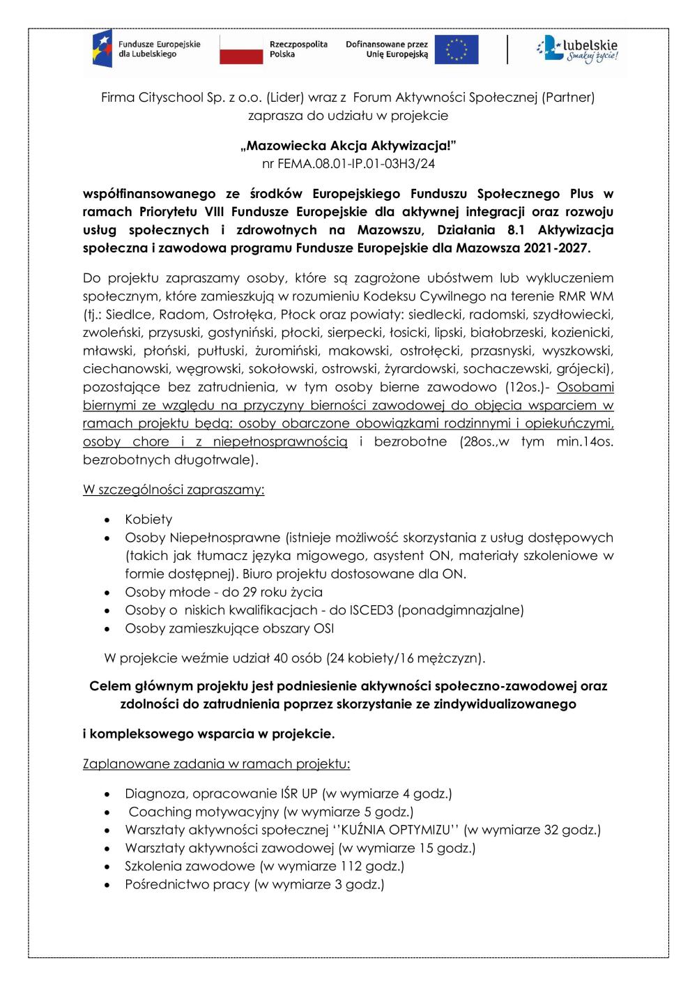 Mazowiecka Akcja Aktywizacja 0