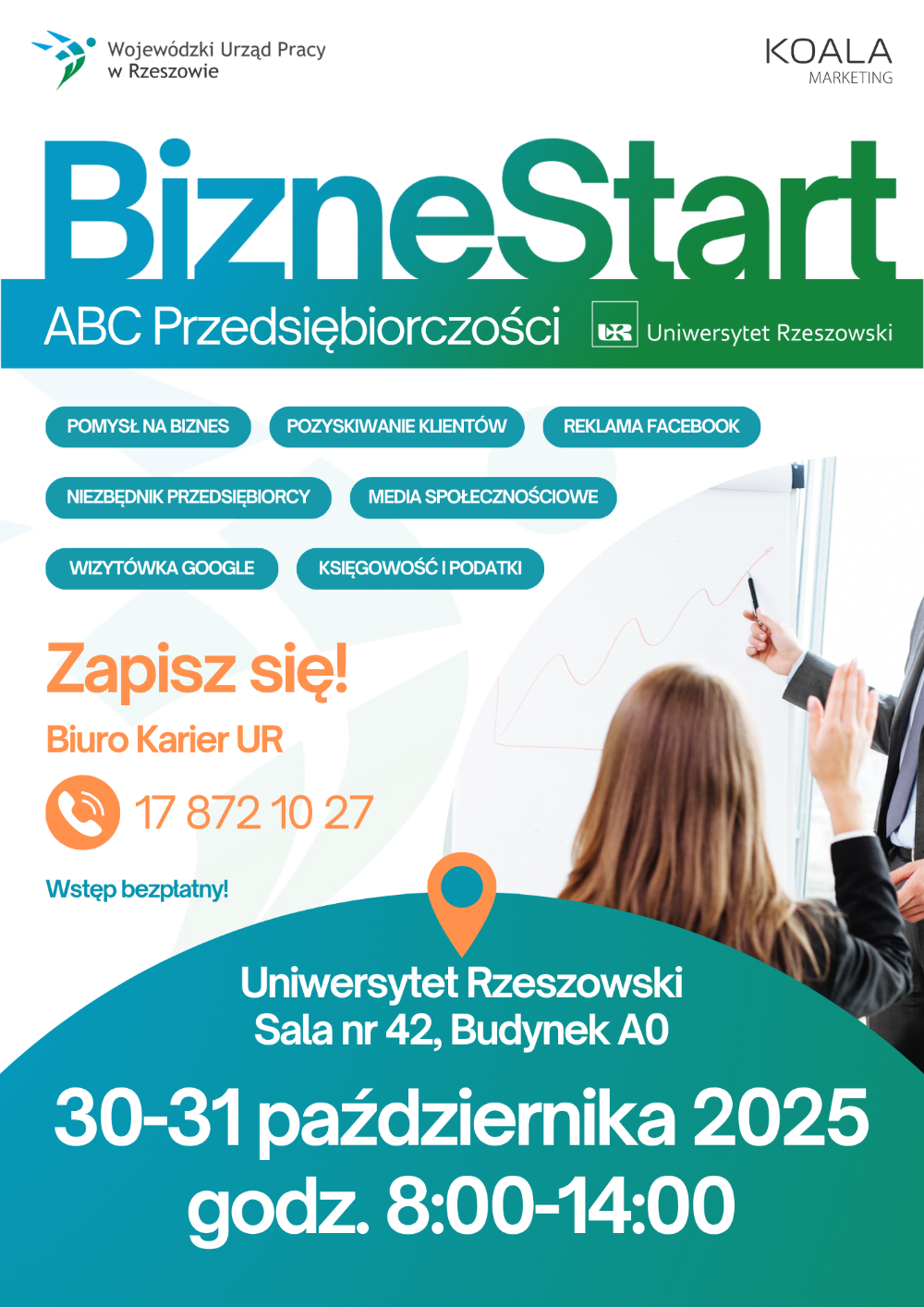 Plakat do wydarzenia Darmowe warsztaty - ABC Przedsiębiorczości BizneStart 